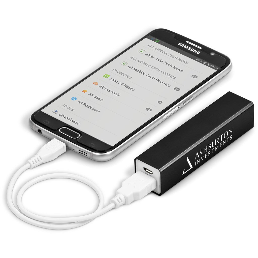 Odeon Power Bank - 2,200mAh - Brand your company Logo! Get a quote - Promo Lingo