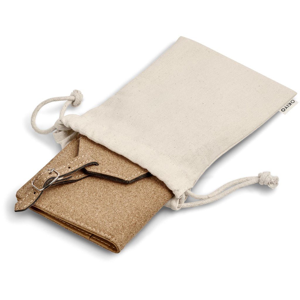 Okiyo Bouken Cork Travel Gift Set with RFID Protection - Brand your company Logo! Get a quote - Promo Lingo