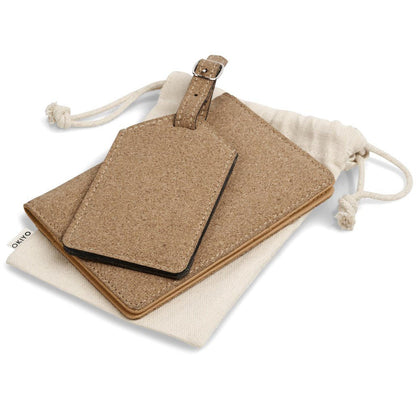 Okiyo Bouken Cork Travel Gift Set with RFID Protection - Brand your company Logo! Get a quote - Promo Lingo