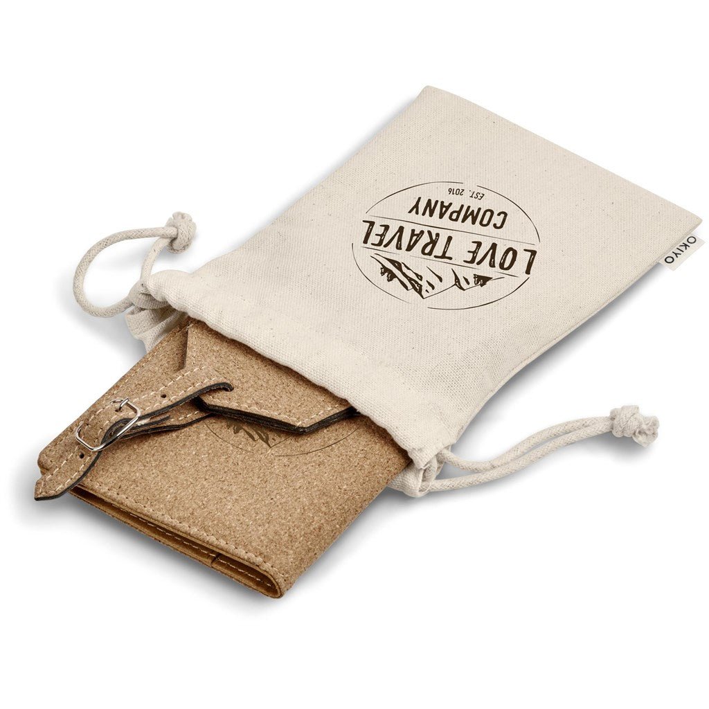 Okiyo Bouken Cork Travel Gift Set with RFID Protection - Brand your company Logo! Get a quote - Promo Lingo