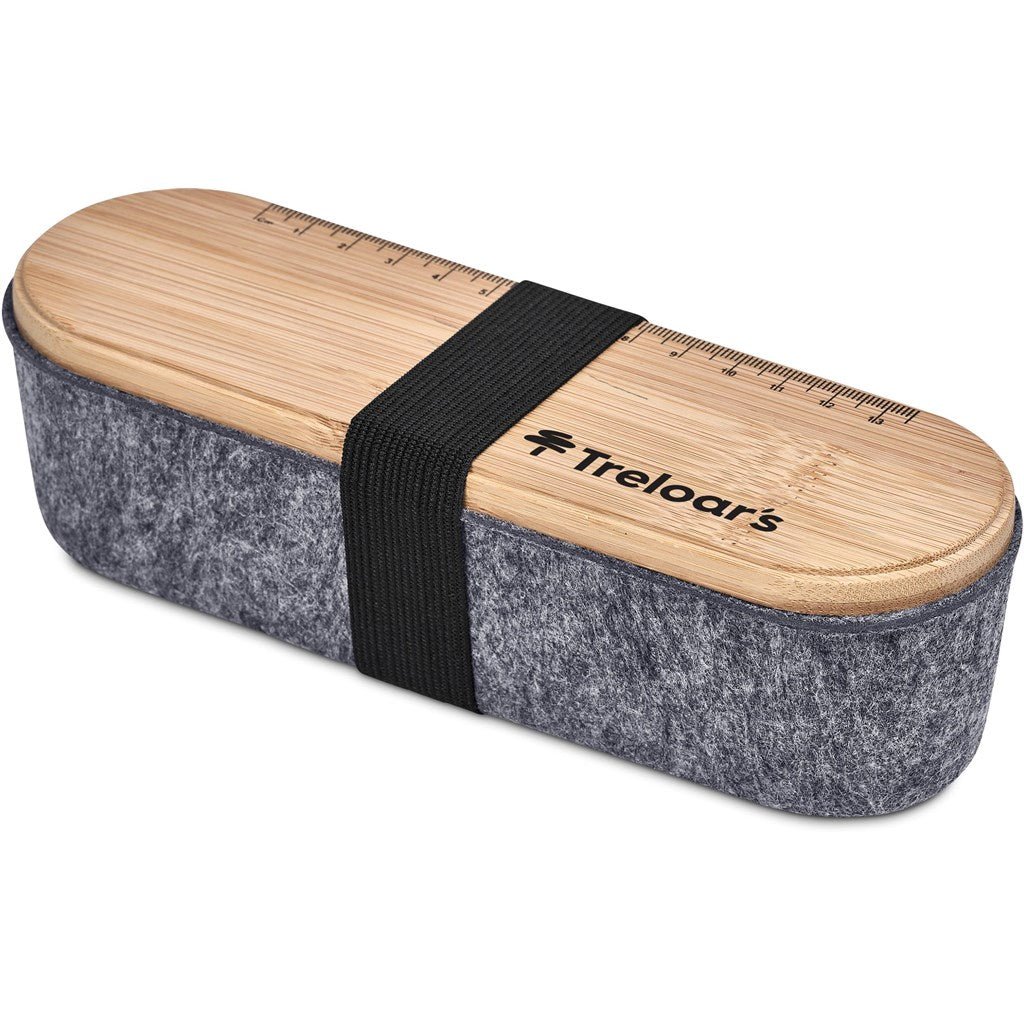 Okiyo Byoga Recycled PET Felt & Bamboo Stationery Case - Brand your company Logo! Get a quote - Promo Lingo