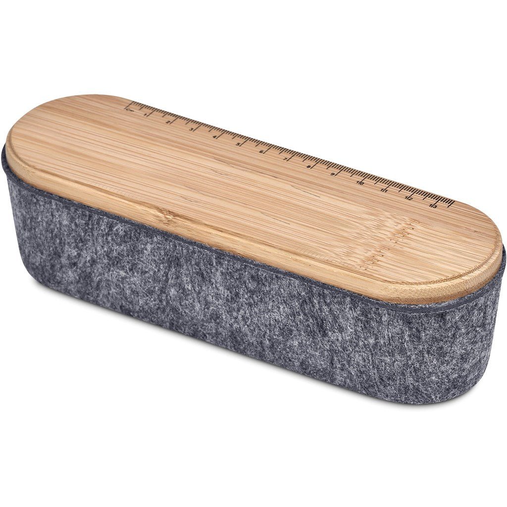 Okiyo Byoga Recycled PET Felt & Bamboo Stationery Case - Brand your company Logo! Get a quote - Promo Lingo