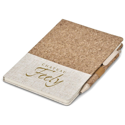 Okiyo Cardon Cork Notebook & Pen Set - Brand your company Logo! Get a quote - Promo Lingo