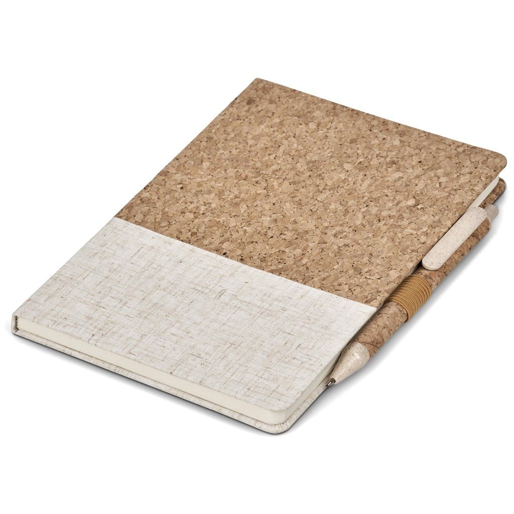 Okiyo Cardon Cork Notebook & Pen Set - Brand your company Logo! Get a quote - Promo Lingo
