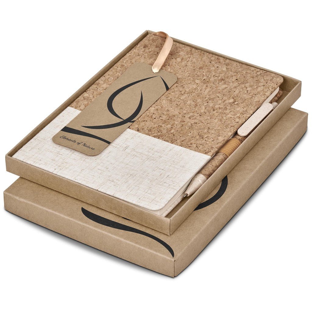 Okiyo Cardon Cork Notebook & Pen Set - Brand your company Logo! Get a quote - Promo Lingo