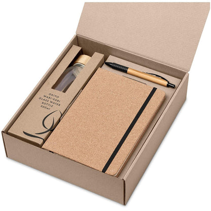 Okiyo Chiba Kraft Gift Set - Eco - Friendly Elegance Unboxed - Brand your company Logo! Get a quote - Promo Lingo
