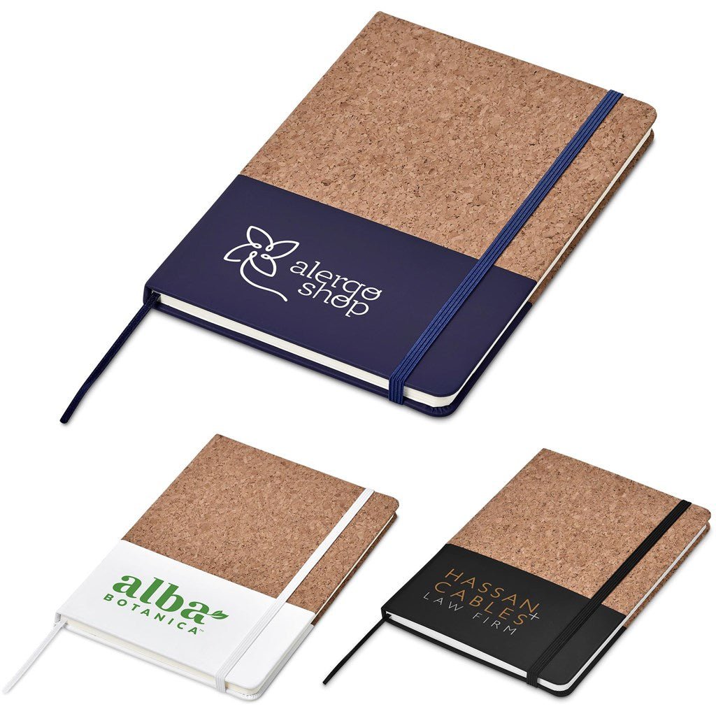 Okiyo Denki Cork A5 Hard Cover Notebook - Brand your company Logo! Get a quote - Promo Lingo