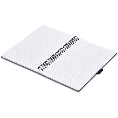 Okiyo Fuji Recycled PET Felt A5 Spiral Notebook - Brand your company Logo! Get a quote - Promo Lingo