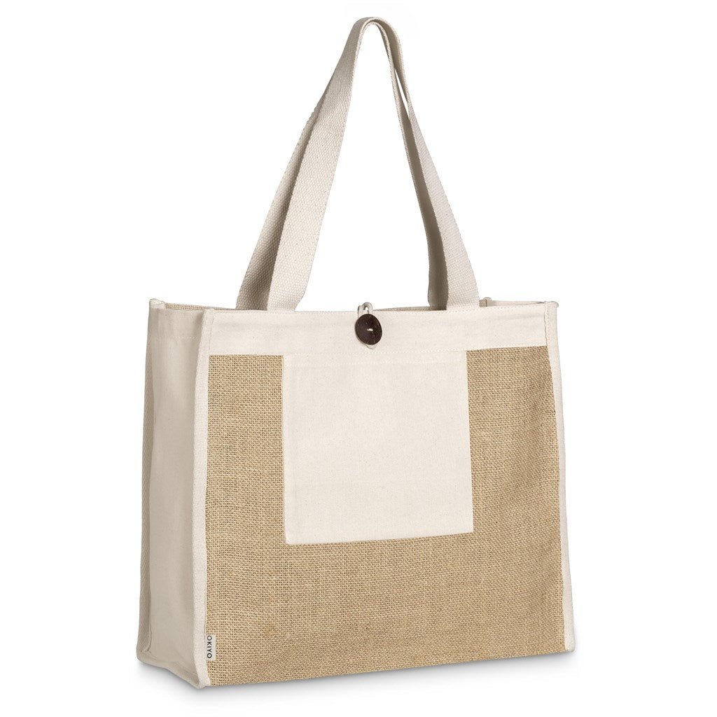 Okiyo Hikari Jute & Cotton Tote for Eco - Friendly Style - Brand your company Logo! Get a quote - Promo Lingo