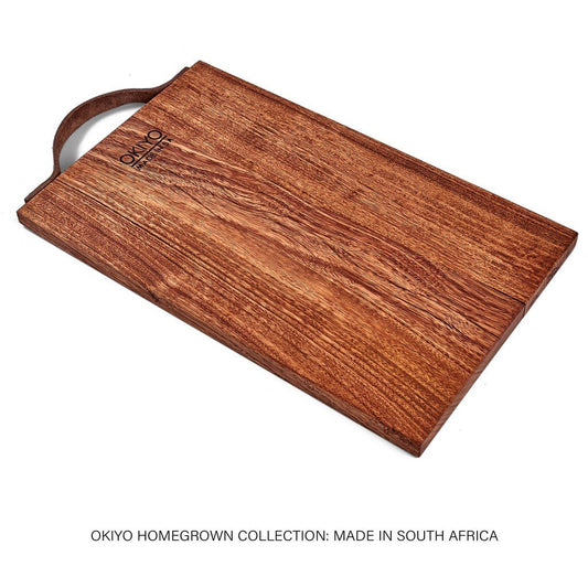 Okiyo Homegrown Large Hardwood Steak Board with Juice Groove - Brand your company Logo! Get a quote - Promo Lingo