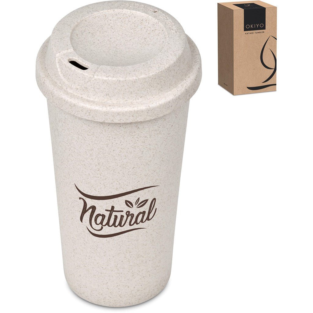 Okiyo Katagi Wheat Straw Double - Wall Tumbler – 450ml Eco - Friendly Design - Brand your company Logo! Get a quote - Promo Lingo