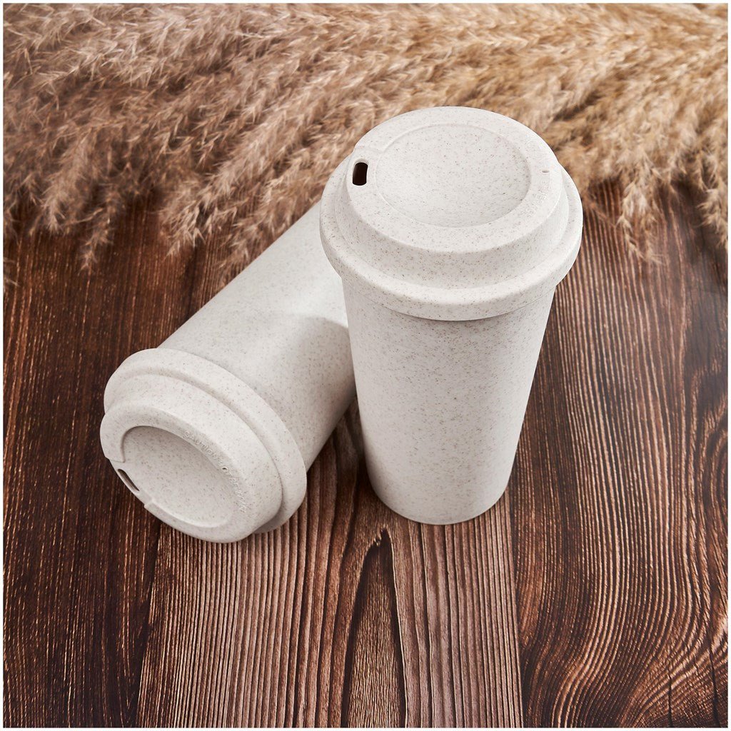 Okiyo Katagi Wheat Straw Double - Wall Tumbler – 450ml Eco - Friendly Design - Brand your company Logo! Get a quote - Promo Lingo