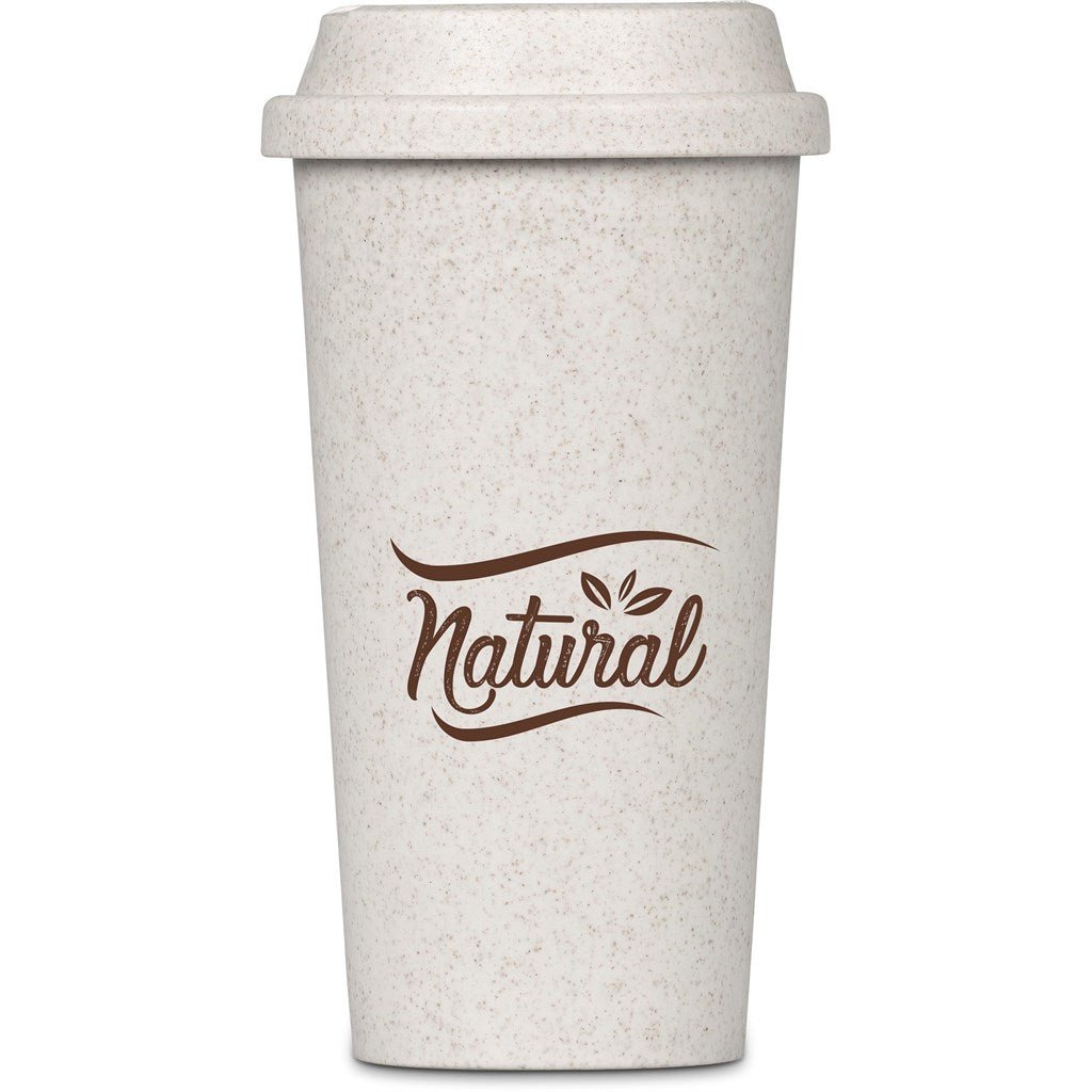 Okiyo Katagi Wheat Straw Double - Wall Tumbler – 450ml Eco - Friendly Design - Brand your company Logo! Get a quote - Promo Lingo