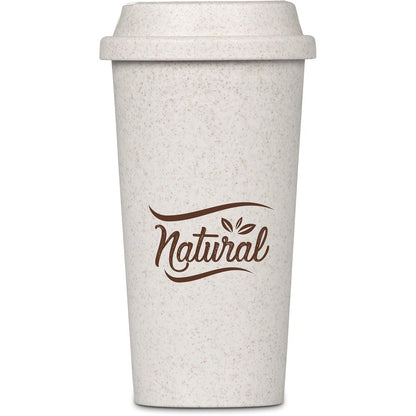 Okiyo Katagi Wheat Straw Double - Wall Tumbler – 450ml Eco - Friendly Design - Brand your company Logo! Get a quote - Promo Lingo