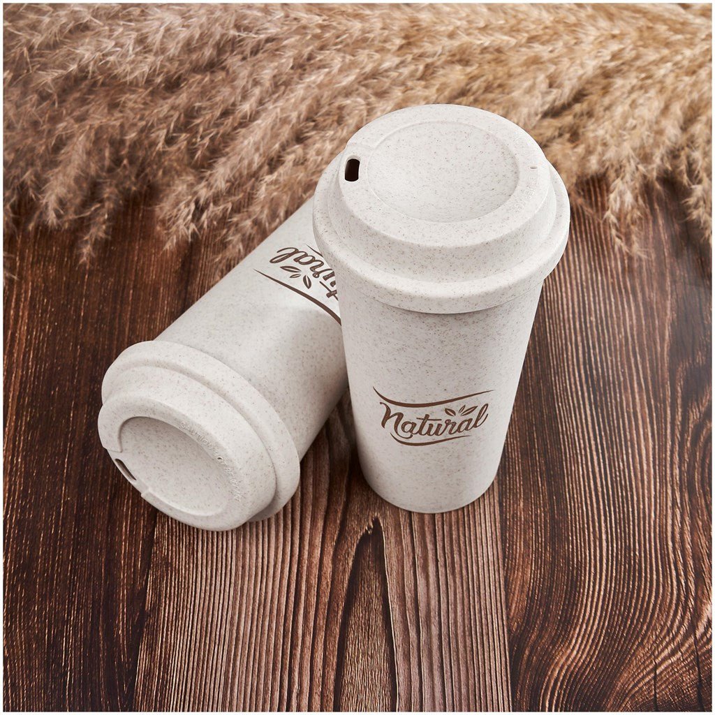 Okiyo Katagi Wheat Straw Double - Wall Tumbler – 450ml Eco - Friendly Design - Brand your company Logo! Get a quote - Promo Lingo