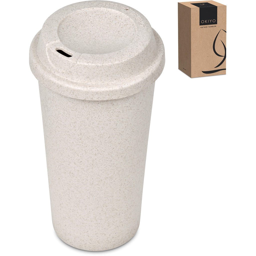 Okiyo Katagi Wheat Straw Double - Wall Tumbler – 450ml Eco - Friendly Design - Brand your company Logo! Get a quote - Promo Lingo