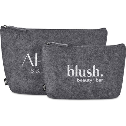 Okiyo Kesho Recycled PET Felt Mini Cosmetic Bag Eco - Friendly - Brand your company Logo! Get a quote - Promo Lingo