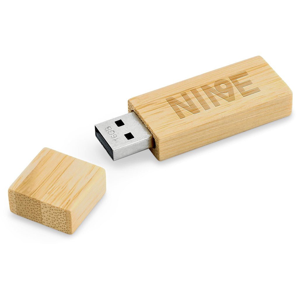 Okiyo Komorebi Bamboo Flash Drive - 16GB - Brand your company Logo! Get a quote - Promo Lingo