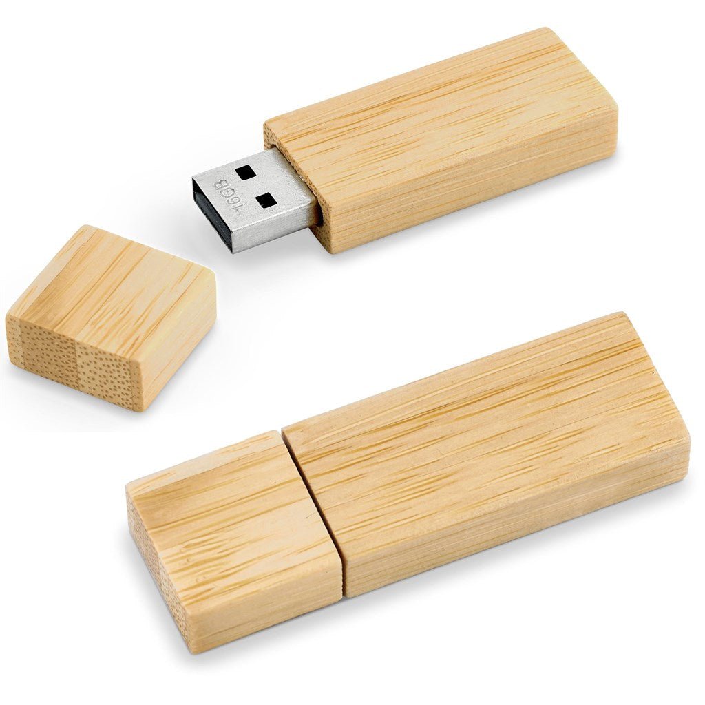 Okiyo Komorebi Bamboo Flash Drive - 16GB - Brand your company Logo! Get a quote - Promo Lingo