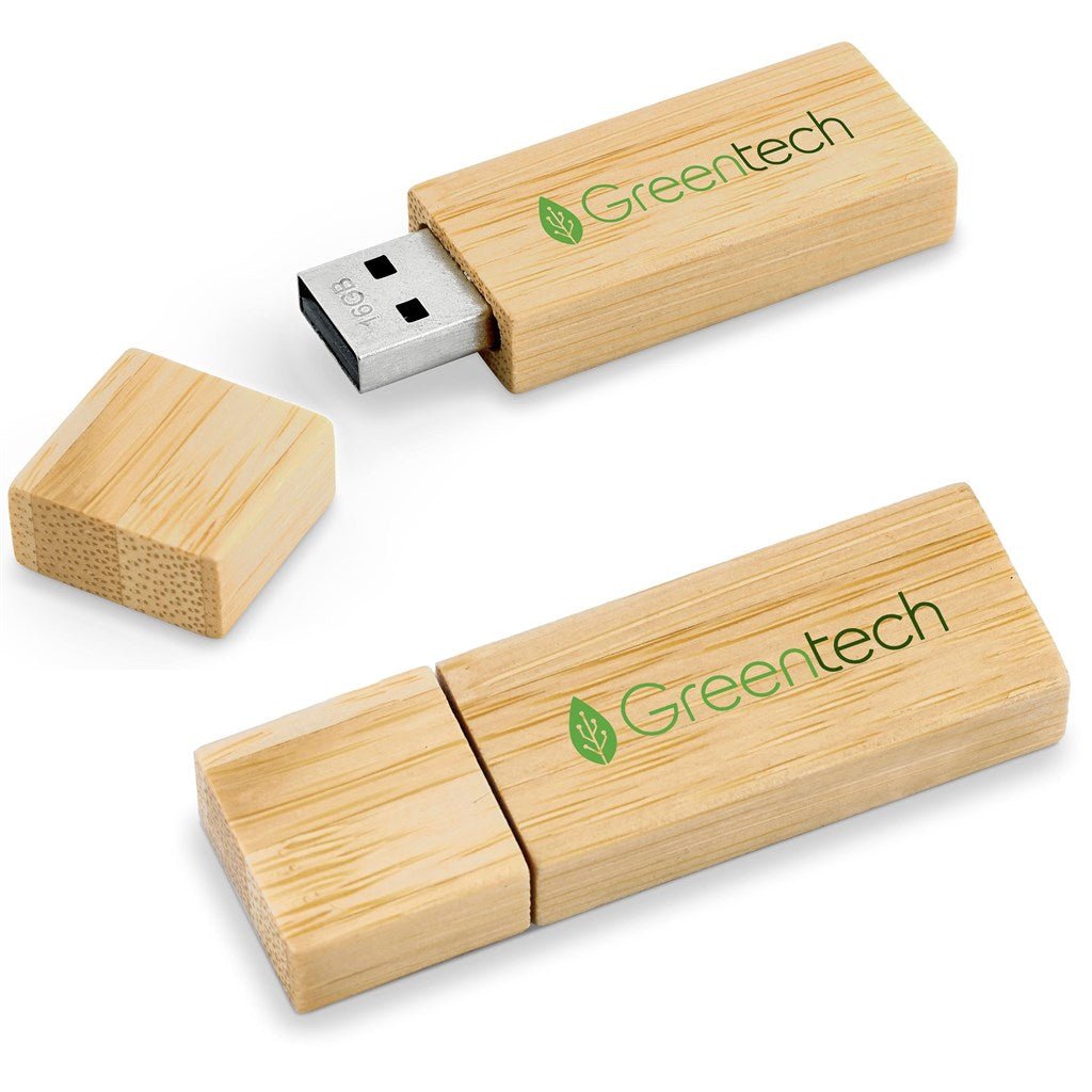 Okiyo Komorebi Bamboo Flash Drive - 16GB - Brand your company Logo! Get a quote - Promo Lingo