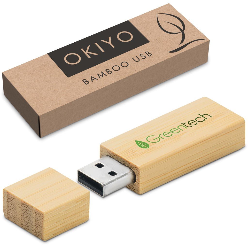 Okiyo Komorebi Bamboo Flash Drive - 16GB - Brand your company Logo! Get a quote - Promo Lingo