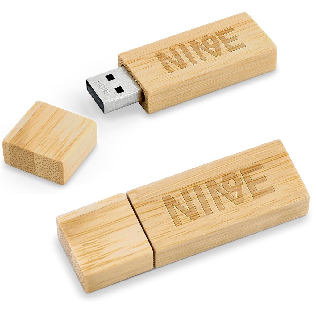 Okiyo Komorebi Bamboo Flash Drive - 16GB - Brand your company Logo! Get a quote - Promo Lingo