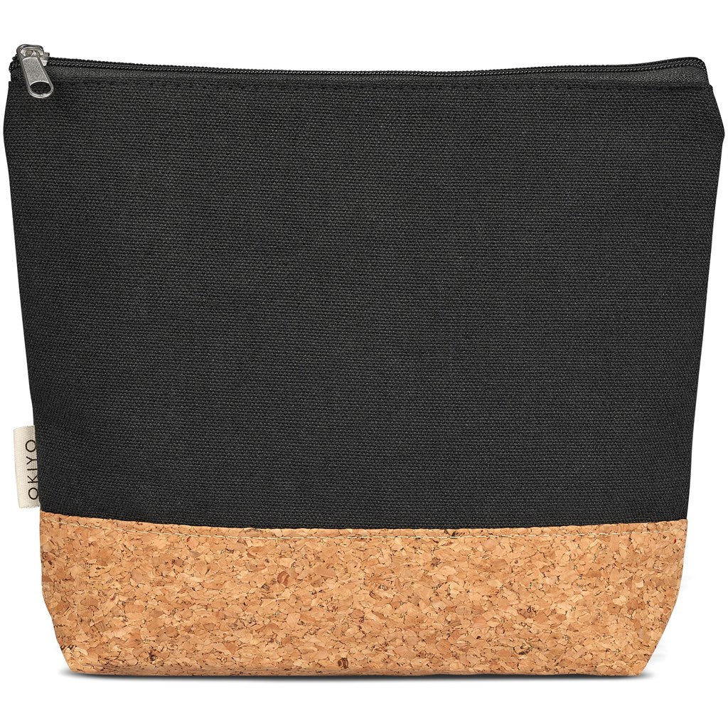 Okiyo Koruku Cork & Cotton Cosmetic Bag for Everyday Use - Brand your company Logo! Get a quote - Promo Lingo