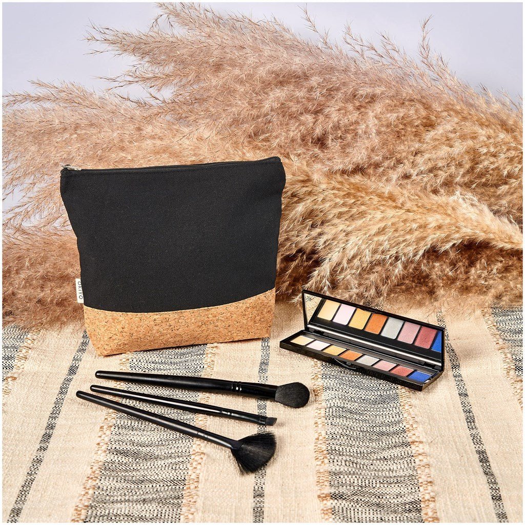 Okiyo Koruku Cork & Cotton Cosmetic Bag for Everyday Use - Brand your company Logo! Get a quote - Promo Lingo