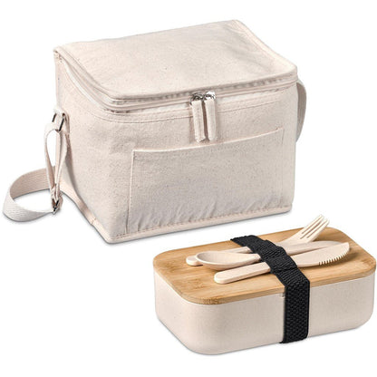 Okiyo Kura Cotton & Wheat Straw Lunch Set for Eco - Friendly Meals - Brand your company Logo! Get a quote - Promo Lingo