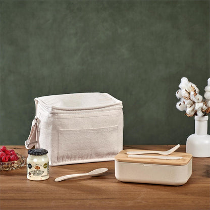 Okiyo Kura Cotton & Wheat Straw Lunch Set for Eco - Friendly Meals - Brand your company Logo! Get a quote - Promo Lingo