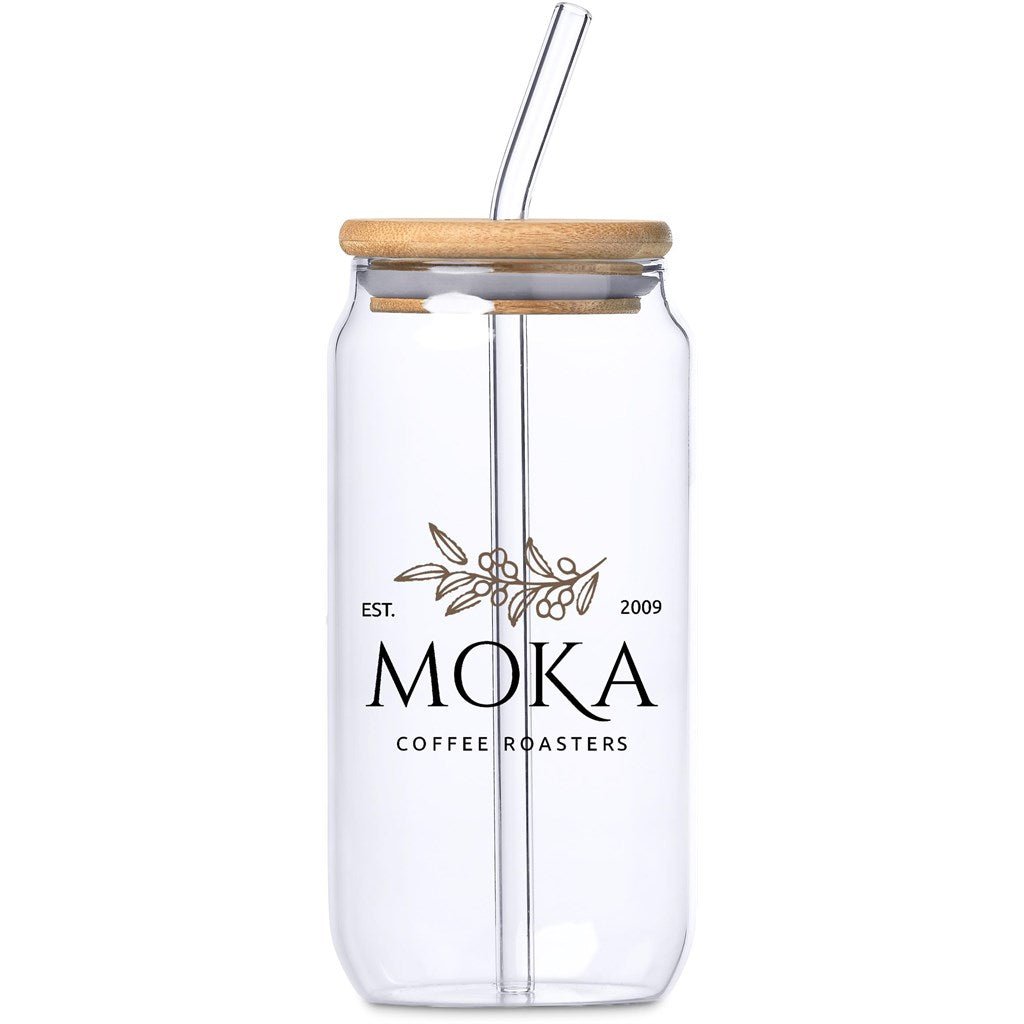 Okiyo Natsu Glass & Bamboo Tumbler & Straw - 500ml Eco Chic - Brand your company Logo! Get a quote - Promo Lingo