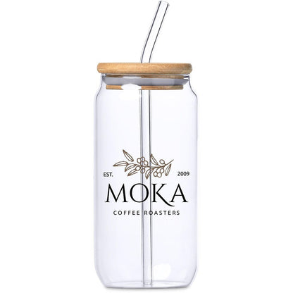 Okiyo Natsu Glass & Bamboo Tumbler & Straw - 500ml Eco Chic - Brand your company Logo! Get a quote - Promo Lingo