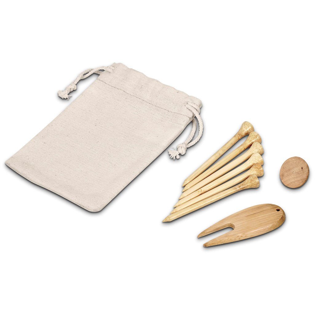 Okiyo Nikko Bamboo Golf Accessories Set for Eco - Friendly Play - Brand your company Logo! Get a quote - Promo Lingo