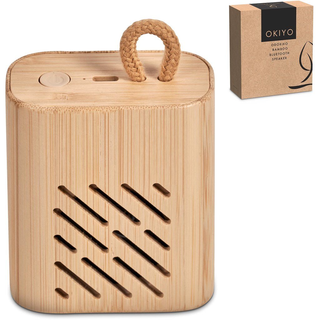 Okiyo Odoriko Bamboo Bluetooth Speaker - Brand your company Logo! Get a quote - Promo Lingo