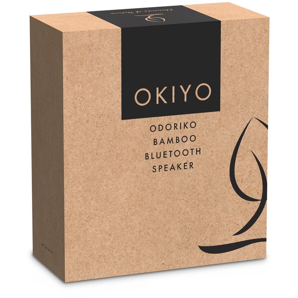 Okiyo Odoriko Bamboo Bluetooth Speaker - Brand your company Logo! Get a quote - Promo Lingo