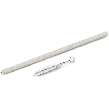 Okiyo Saiko Wheat Straw Straw Set with Cleaner Included - Brand your company Logo! Get a quote - Promo Lingo