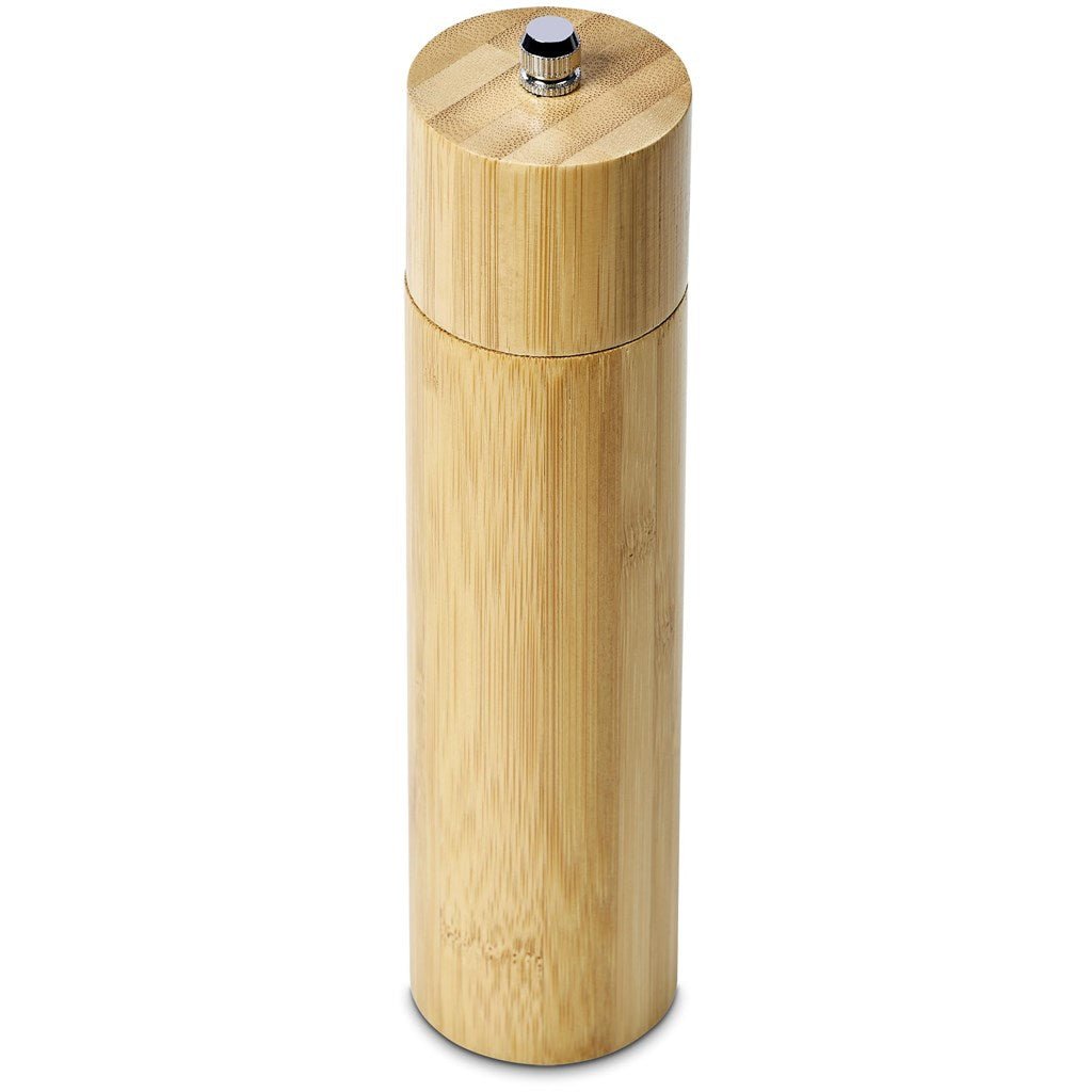 Okiyo Shioki Bamboo Salt or Pepper Mill for Natural Flavor - Brand your company Logo! Get a quote - Promo Lingo