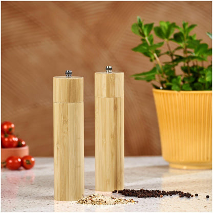 Okiyo Shioki Bamboo Salt or Pepper Mill for Natural Flavor - Brand your company Logo! Get a quote - Promo Lingo