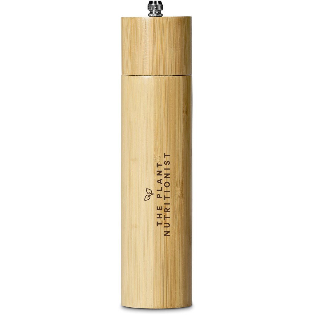 Okiyo Shioki Bamboo Salt or Pepper Mill for Natural Flavor - Brand your company Logo! Get a quote - Promo Lingo