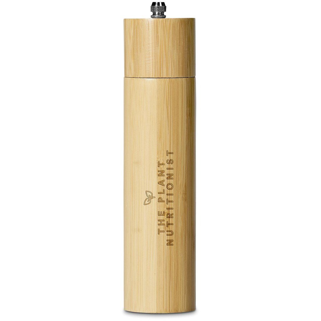 Okiyo Shioki Bamboo Salt or Pepper Mill for Natural Flavor - Brand your company Logo! Get a quote - Promo Lingo