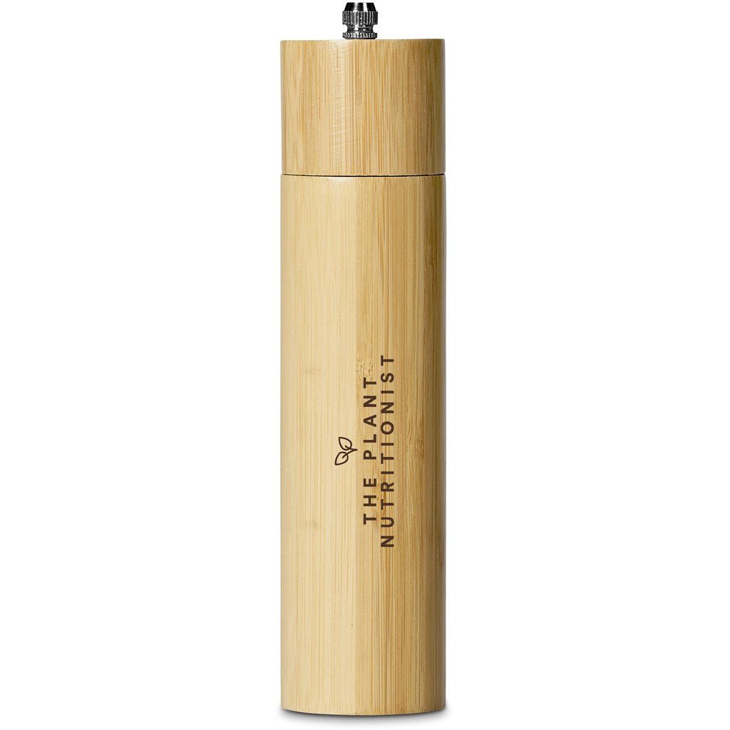 Okiyo Shioki Bamboo Salt or Pepper Mill for Natural Flavor - Brand your company Logo! Get a quote - Promo Lingo