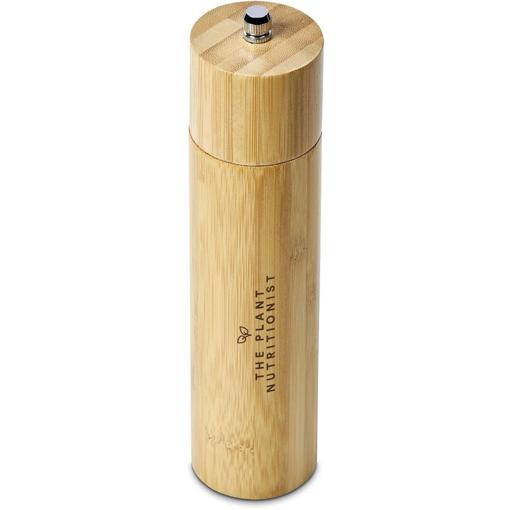 Okiyo Shioki Bamboo Salt or Pepper Mill for Natural Flavor - Brand your company Logo! Get a quote - Promo Lingo