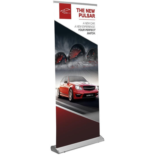 Ovation Fabric Pull Up Banner - Brand your company Logo! Get a quote - Promo Lingo