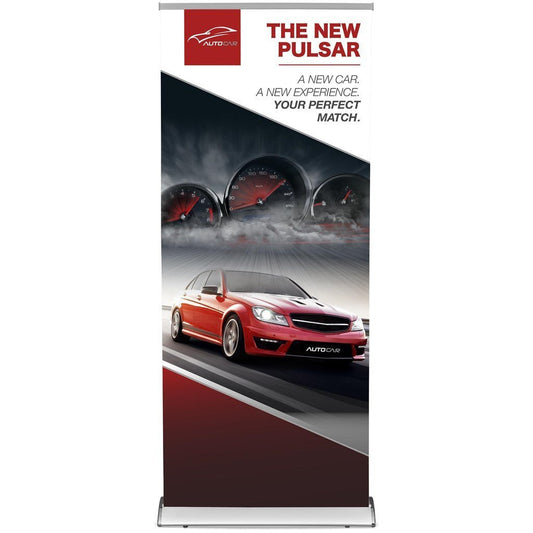 Ovation Fabric Pull Up Banner - Brand your company Logo! Get a quote - Promo Lingo