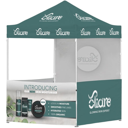Ovation Gazebo 2 x 2m 3H - Walls 1F - Wall - Brand your company Logo! Get a quote - Promo Lingo