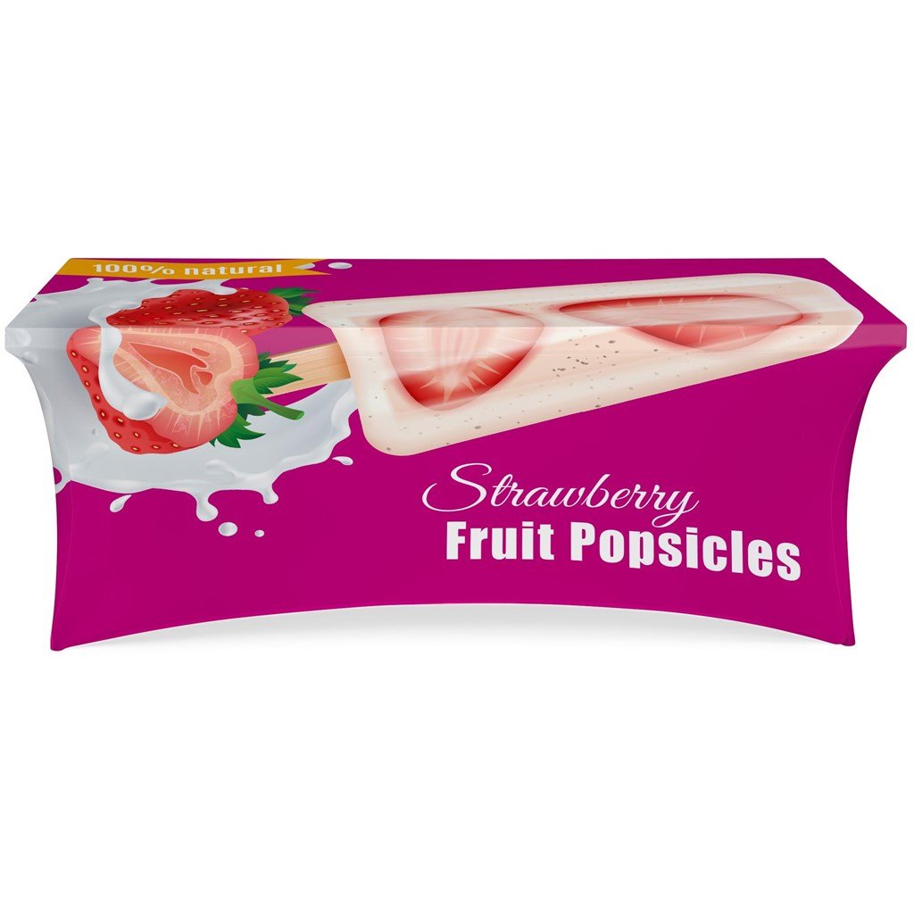 Ovation Spandex Stretch Slip - Over Tablecloth - Brand your company Logo! Get a quote - Promo Lingo