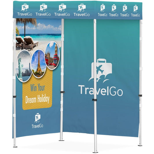 Ovation Sublimated Gazebo 1.5m X 1.5m - 2 Full - Wall Skins - Brand your company Logo! Get a quote - Promo Lingo