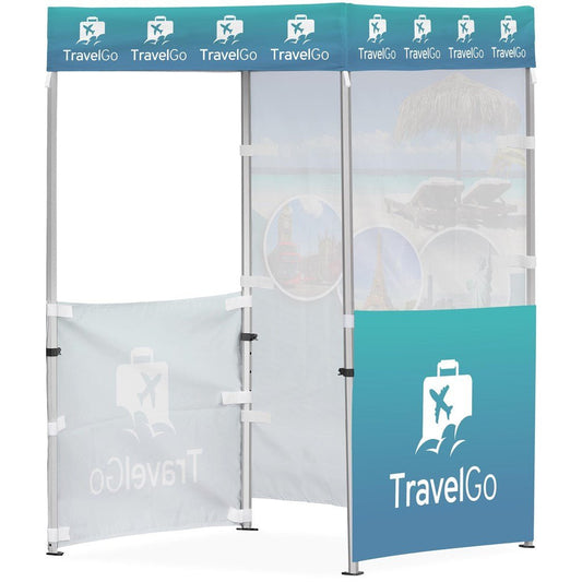 Ovation Sublimated Gazebo 1.5m X 1.5m - 2 Half - Wall Skins - 1 Full - Wall Skin - Brand your company Logo! Get a quote - Promo Lingo