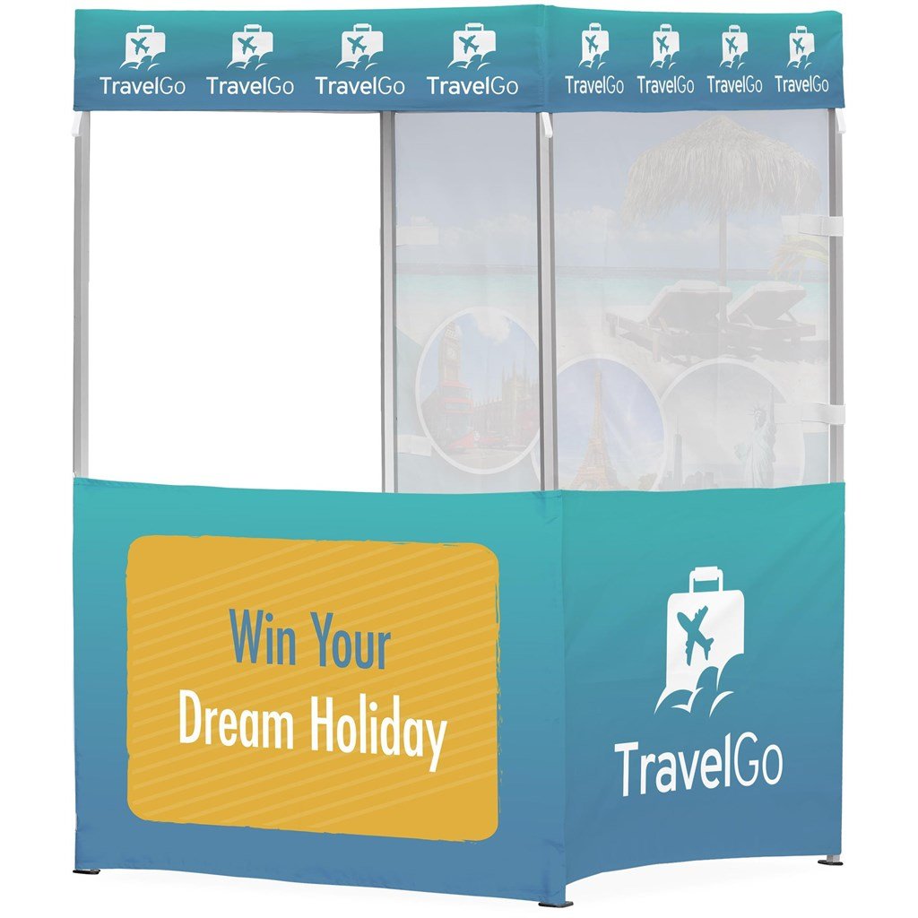 Ovation Sublimated Gazebo 1.5m X 1.5m - 2 Half - Wall Skins - 1 Full - Wall Skin - Brand your company Logo! Get a quote - Promo Lingo