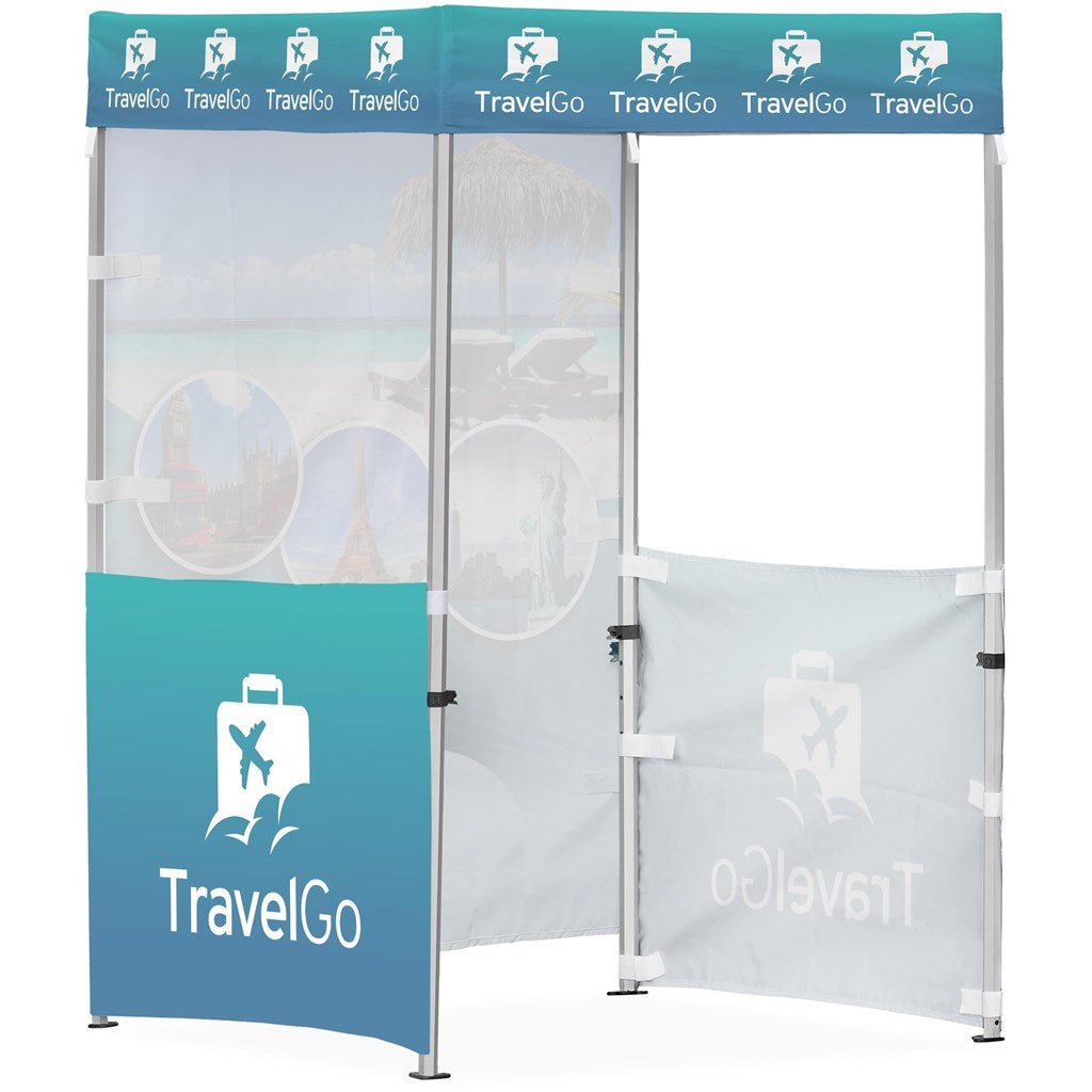 Ovation Sublimated Gazebo 1.5m X 1.5m - 2 Half - Wall Skins - 1 Full - Wall Skin - Brand your company Logo! Get a quote - Promo Lingo